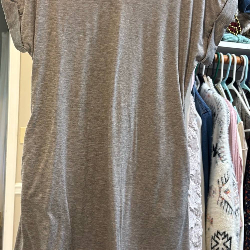 Amazon Heather Gray T-Shirt Dress